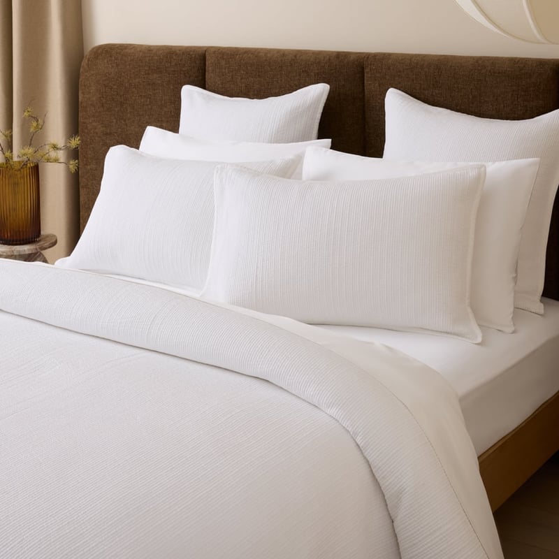 Celeste White Quilted Pillowcases