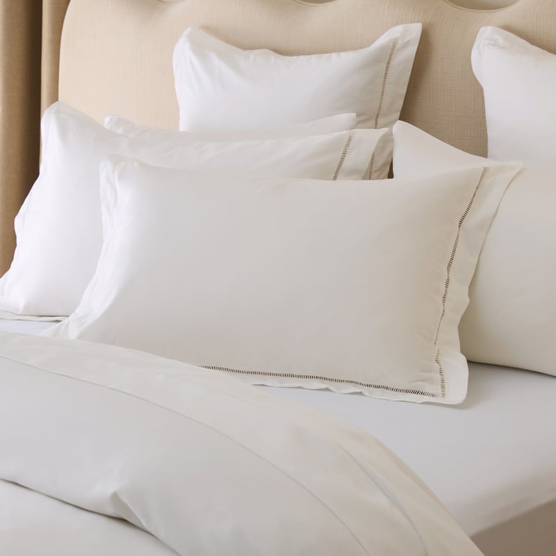 Egyptian Cotton White Ladder Embroidery Quilt Cover Set + Separates