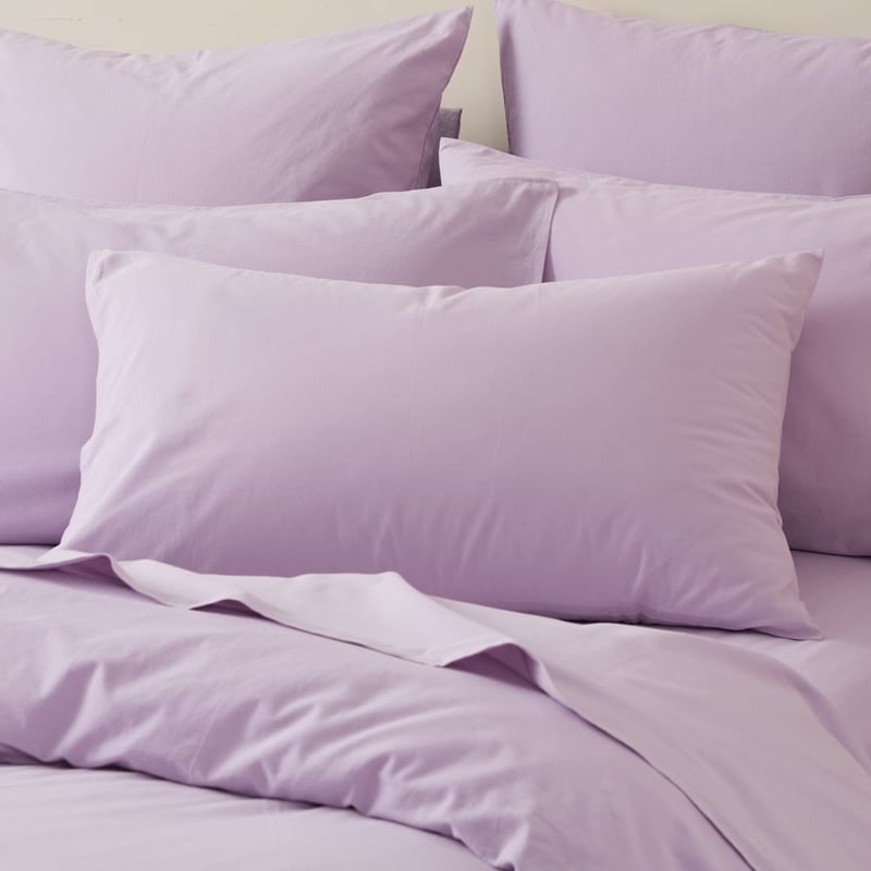 Stonewashed Cotton Misty Lilac Quilt Cover Separates