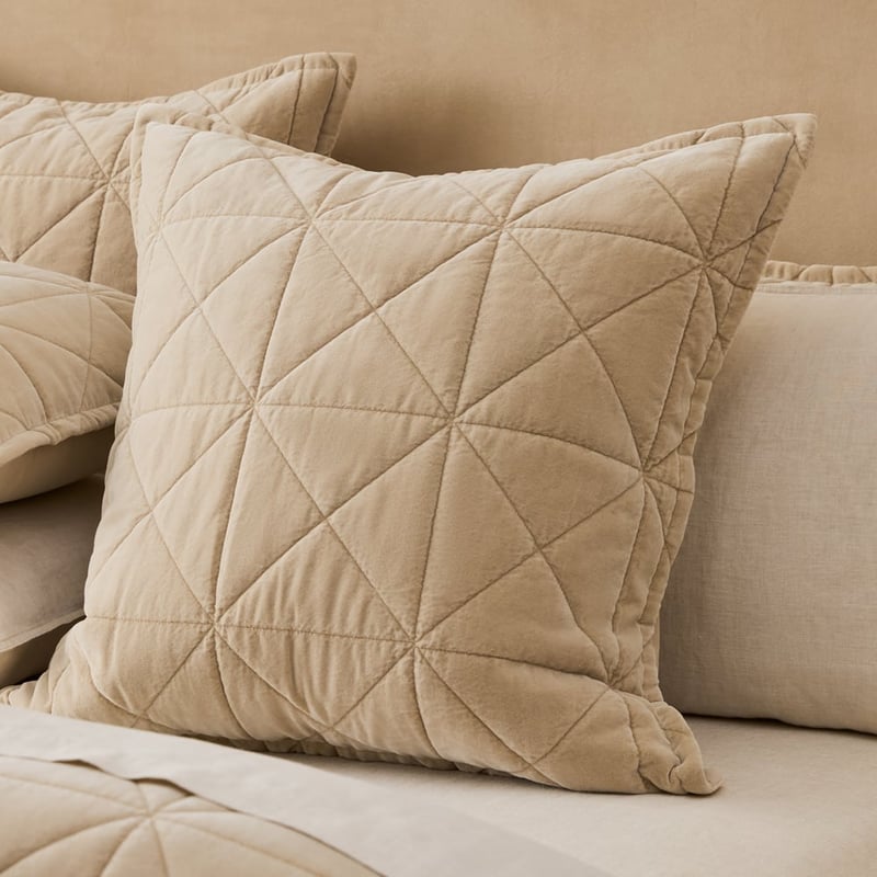 Vance Sand Cotton Velvet Quilted Quilt Cover Separates
