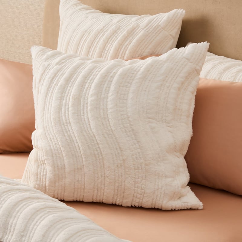 Bentley Snow Faux Fur Quilted Pillowcases