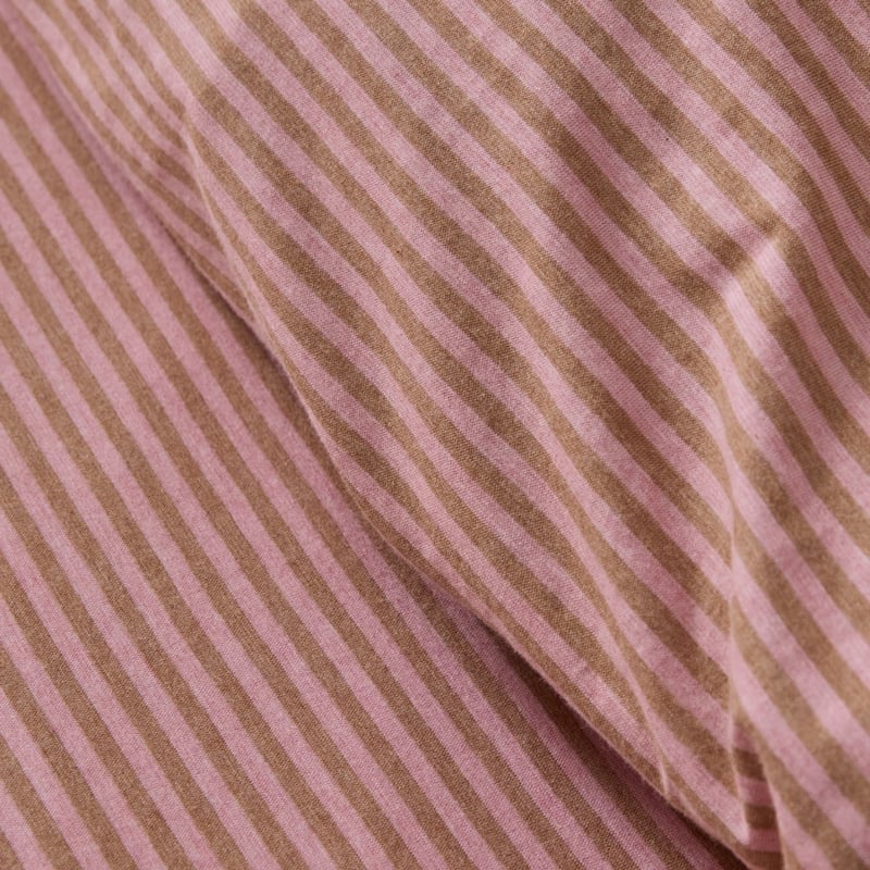 Ultra Soft Jersey Rose & Cedar Stripe Quilt Cover Separates
