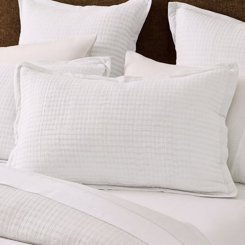 Lewis White Quilted Quilt Cover Set + Separates