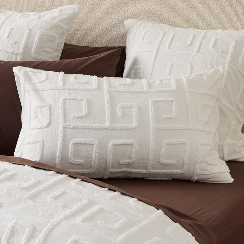 Elio White Tufted Quilt Cover Set + Separates 