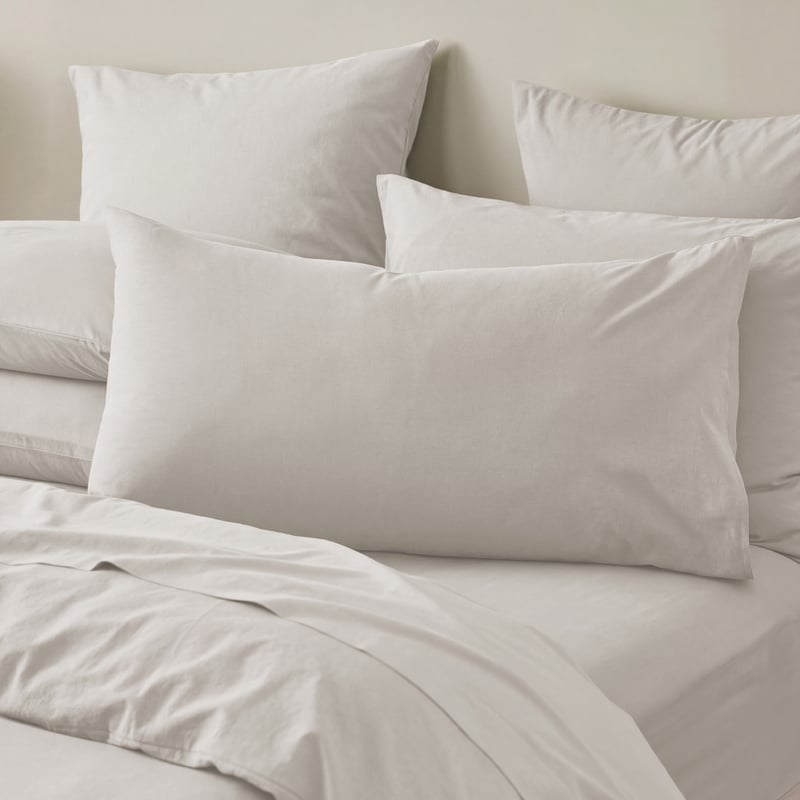 Stonewashed Cotton Moon Grey Quilt Cover Separates