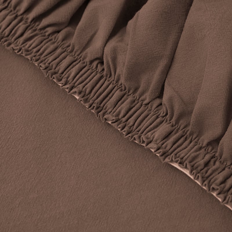 Stonewashed Cotton Chocolate Sheet Separates