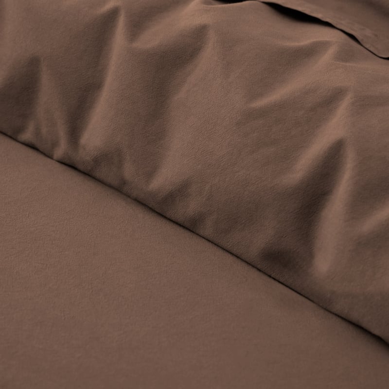 Stonewashed Cotton Chocolate Quilt Cover Separates