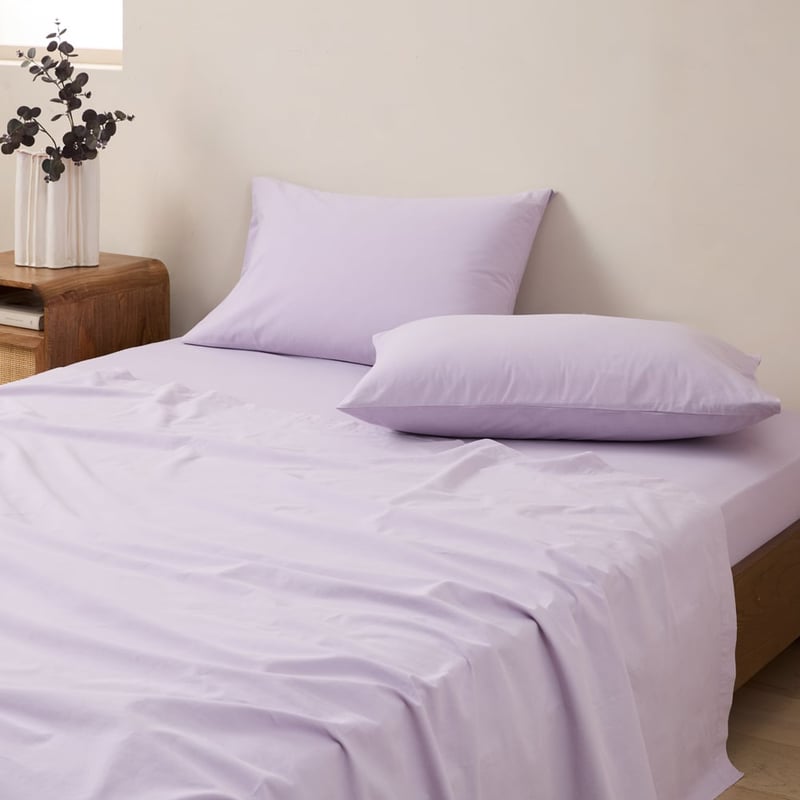Stonewashed Cotton Misty Lilac Sheet Separates