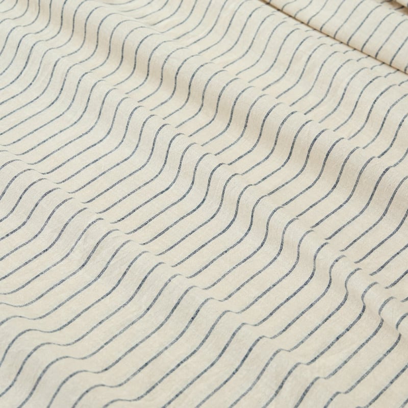 Bluestone Stripe Linen Cotton Sheet Set