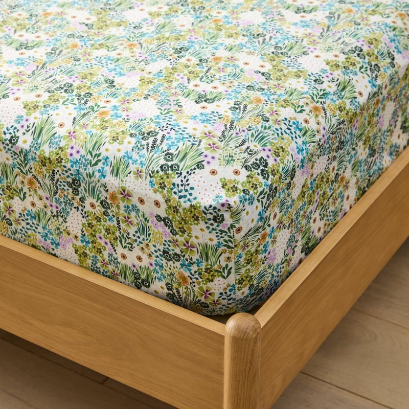 Nurture Fields Green Printed Sheet Set