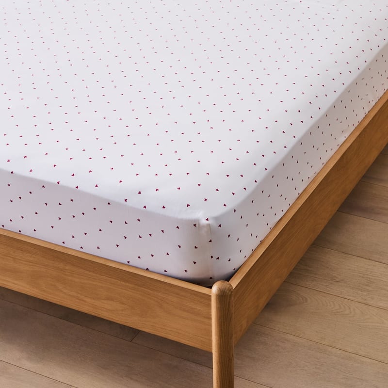 Ma Cherie Printed White Sheet Set