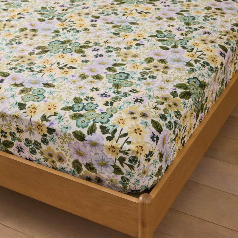 Zoey Floral Green Printed Sheet Set