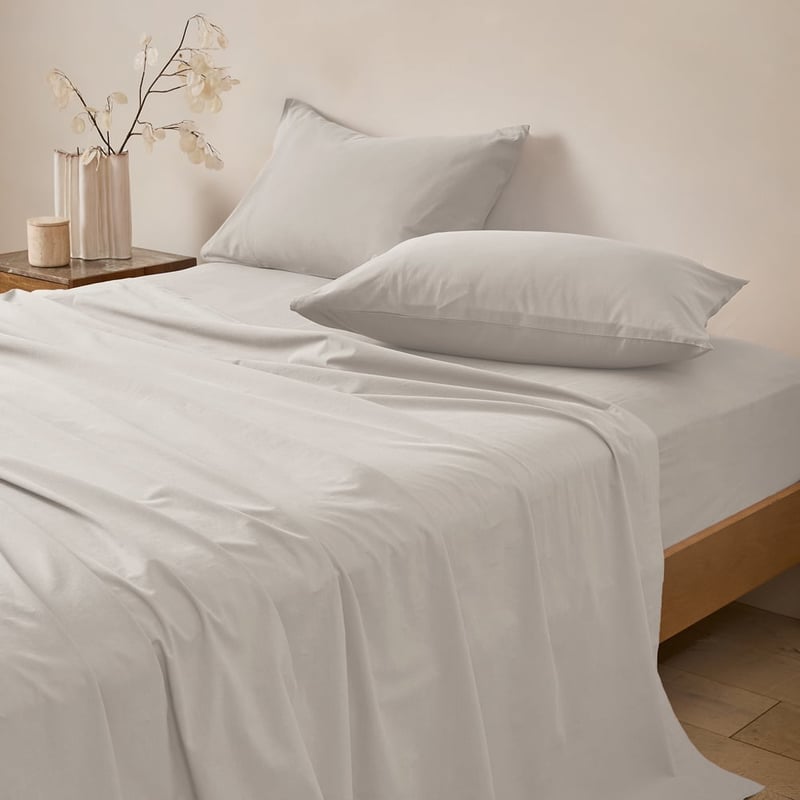 Stonewashed Cotton Moon Grey Sheet Separates