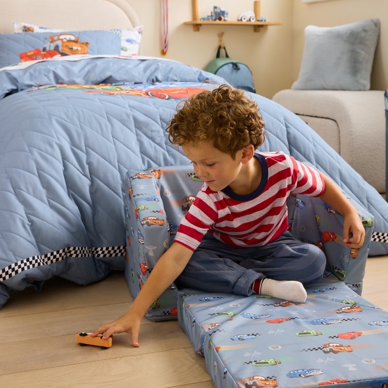 Disney Pixar Cars Blue Flip Out Sofa