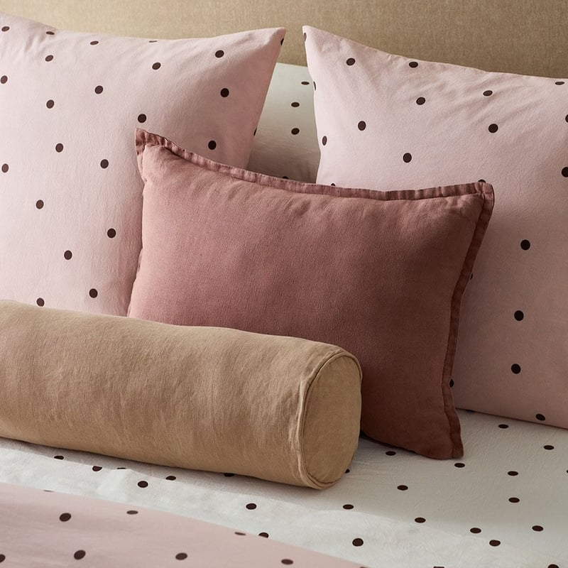 Stonewashed Cotton Chocolate & Coconut Spot Sheet Separates