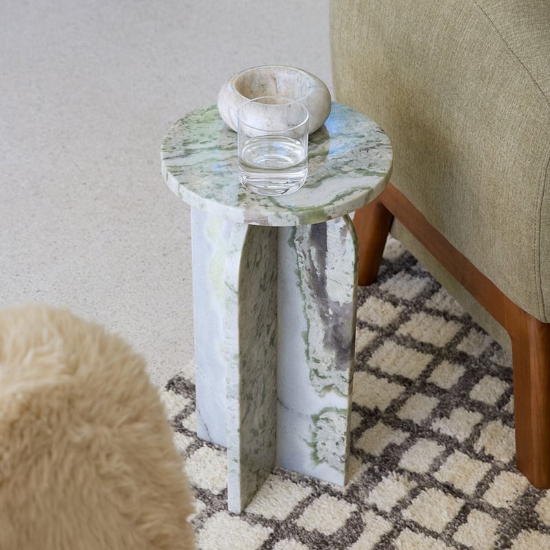  Green Onyx Marble Drinks Table