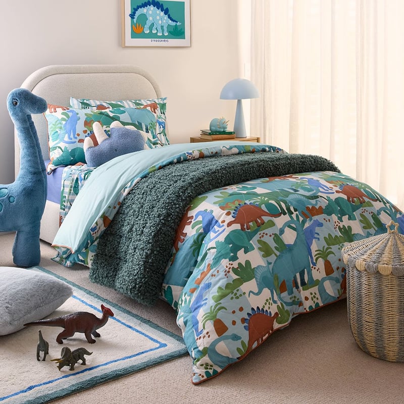 Poodle Green Quilted Faux Fur Blanket