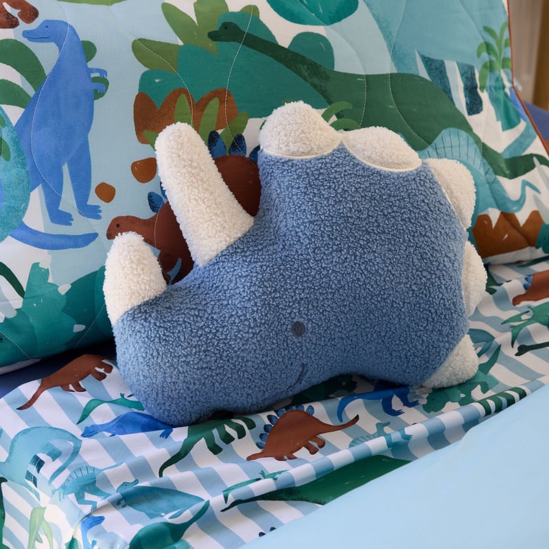 Triceratops Blue Cushion