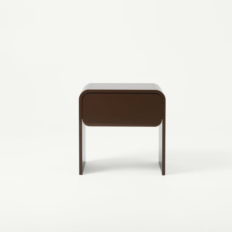 Miro High Gloss Chocolate Bedside Table