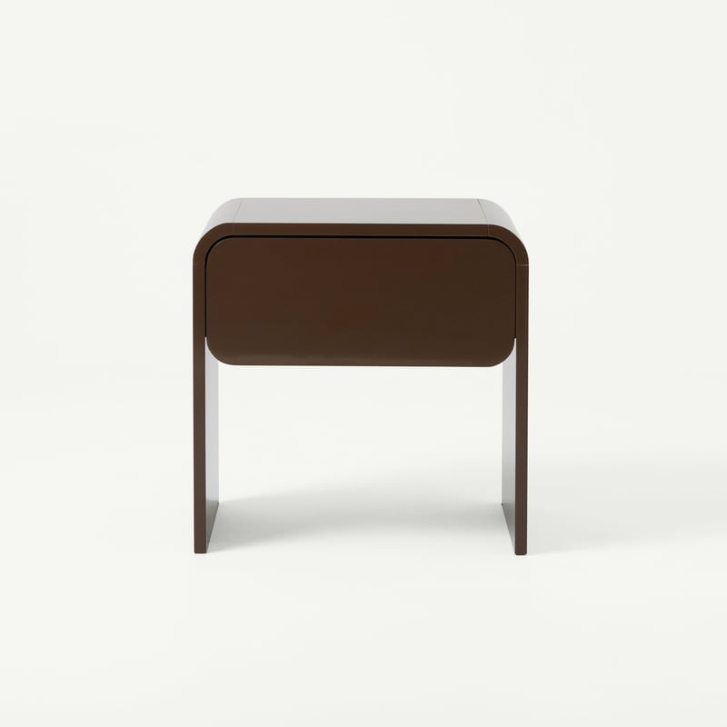 Miro High Gloss Chocolate Bedside Table
