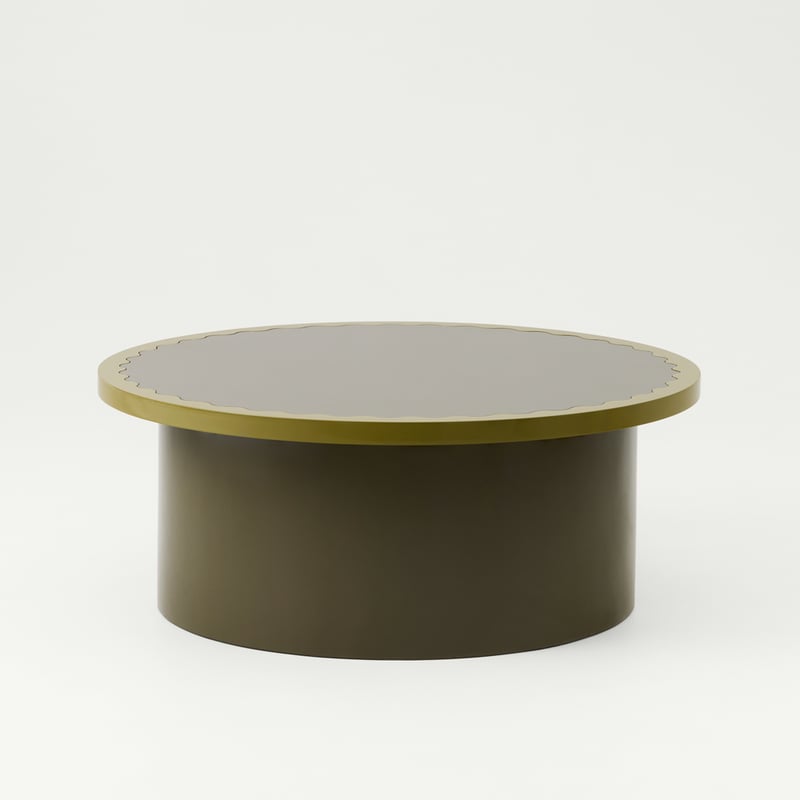 Clover High Gloss Olive & Chartreuse Coffee Table