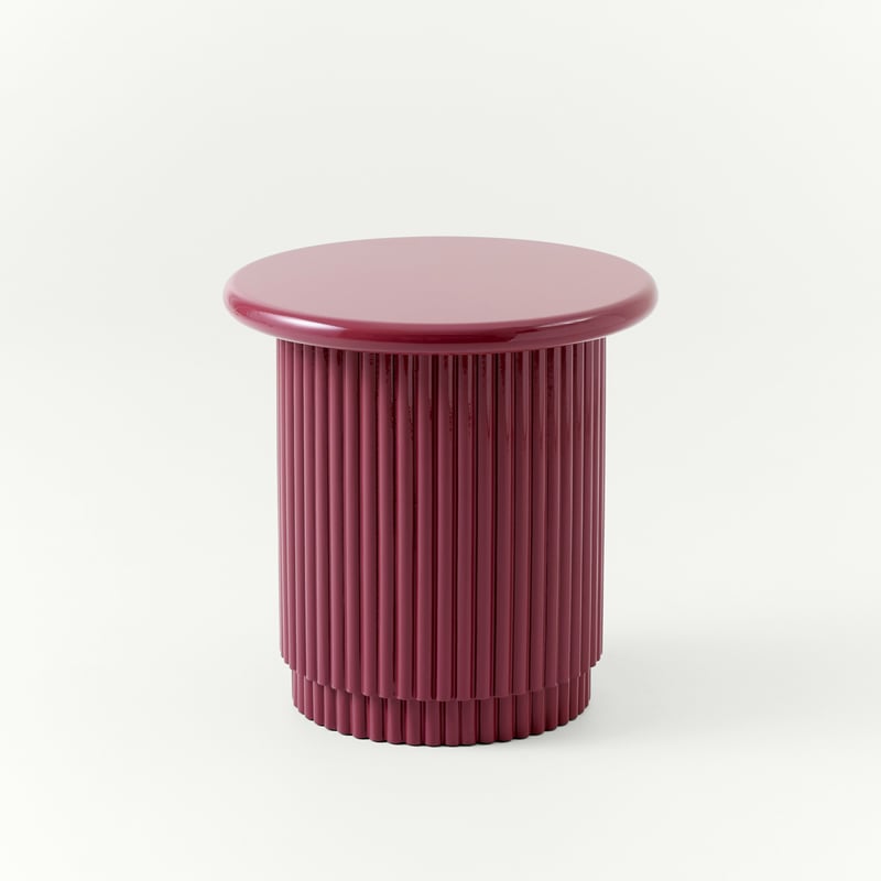 Harper High Gloss Plum Side Table
