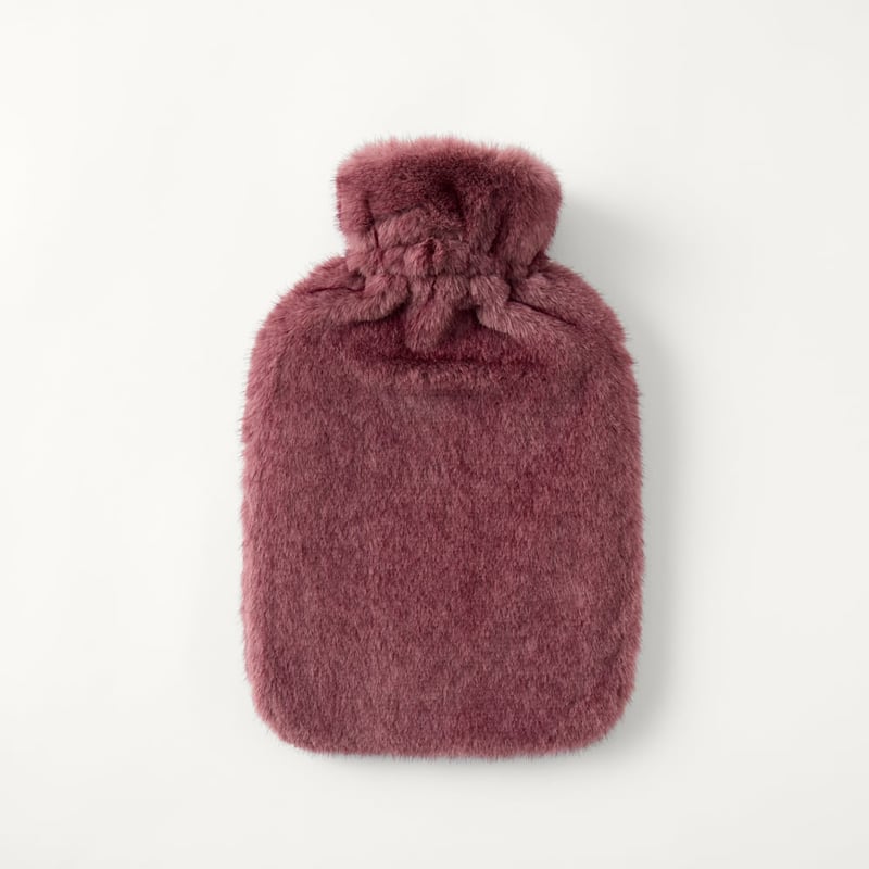 Zurich Mulberry Recycled Fur Long Hot Water Bottle