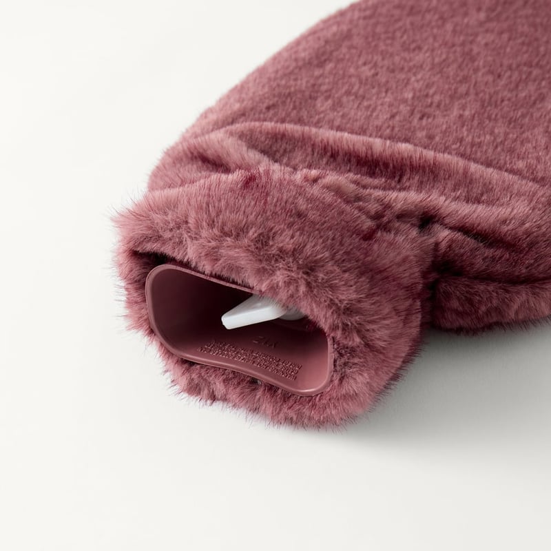 Zurich Mulberry Recycled Fur Long Hot Water Bottle