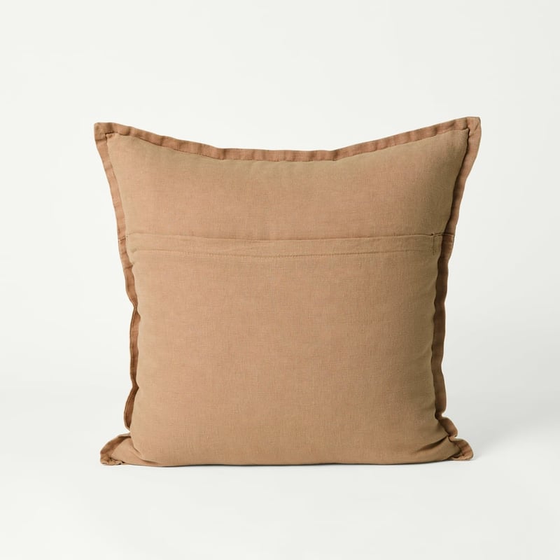 Belgian Hazelnut Vintage Washed Linen Cushion