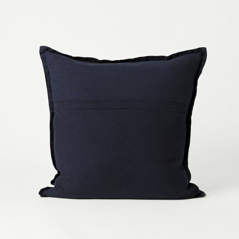 Belgian Navy Vintage Washed Linen Cushion