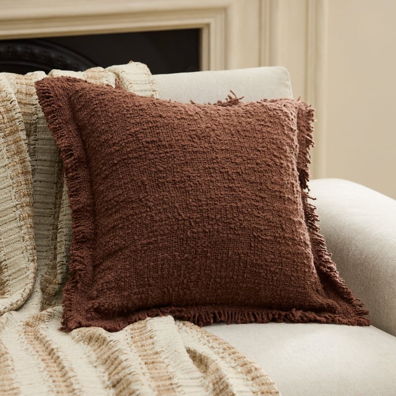 Leiden Chocolate Boucle Cushion