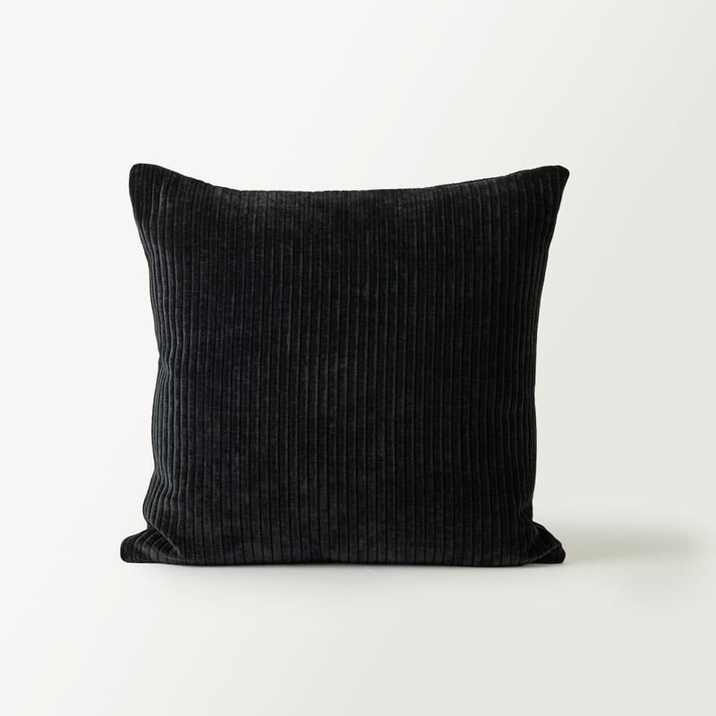 Rosedale Corduroy Black Cushion