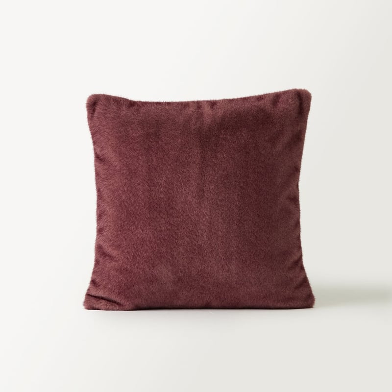 Zurich Mulberry Recycled Fur Cushion
