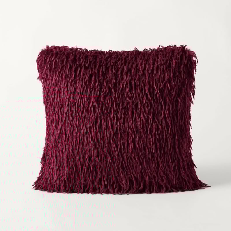 Moritz Cherry Recycled Fur Cushion