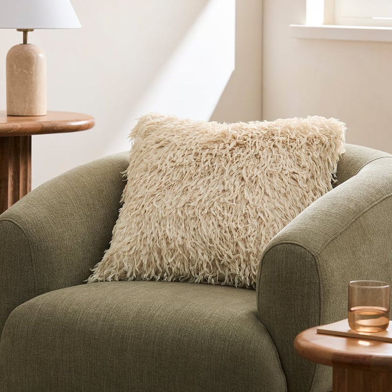 Moritz Recycled Fur Wheat Cushion