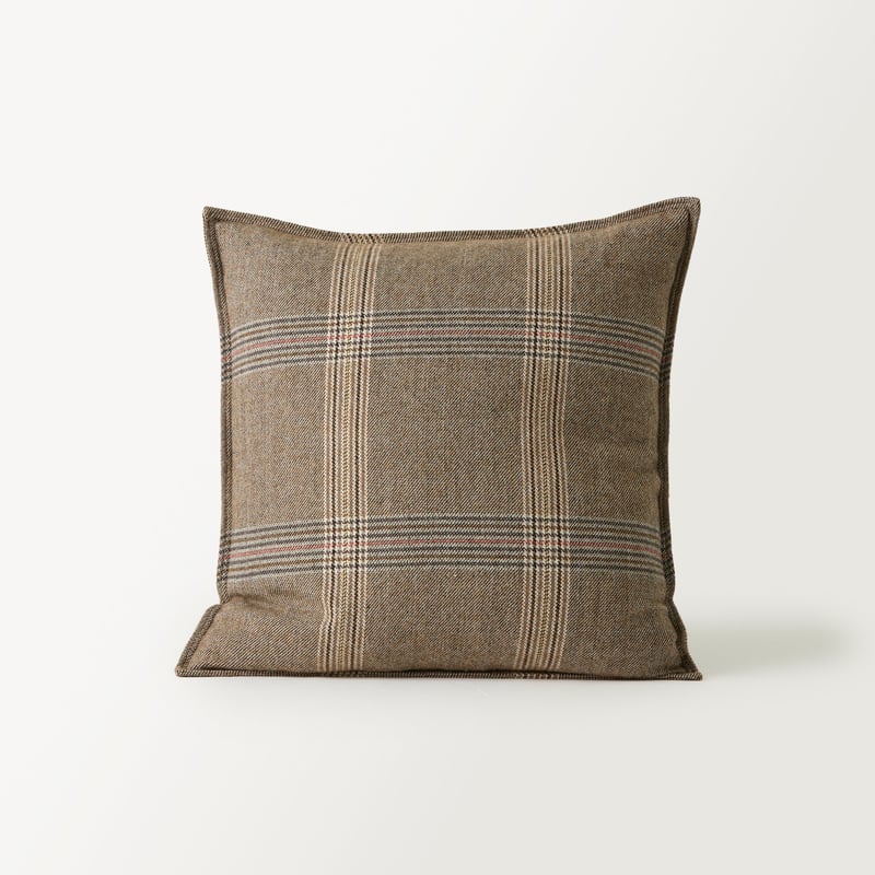 York Wood Check Cushion