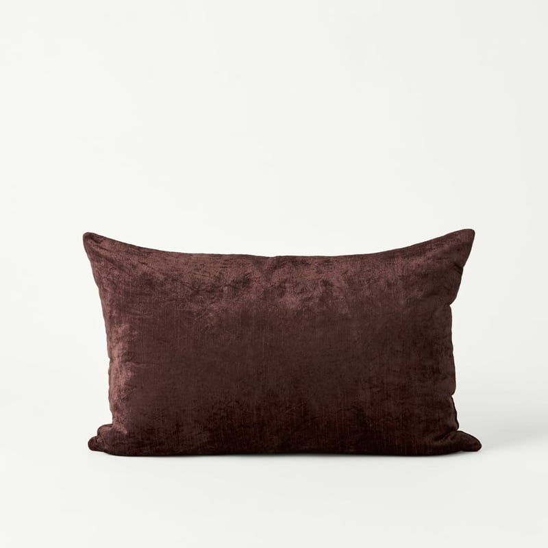 Aurora Velvet Raisin Palm Cushion