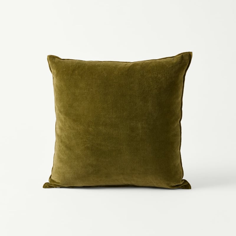 Fenton Velvet Olive Cushion