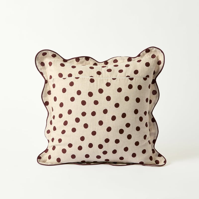 Emia Polka Chocolate Dot Cushion