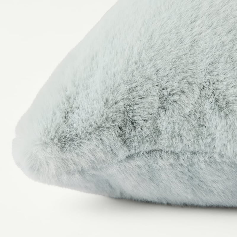 Recycled Faux Fur Blue Cushion