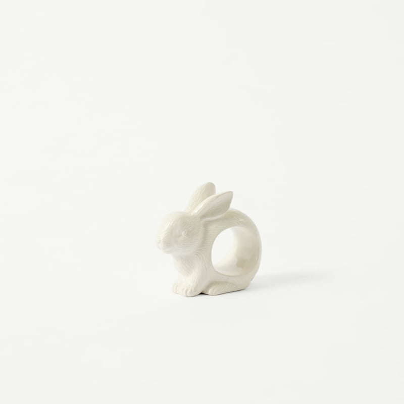  Bunny Hop White Napkin Ring