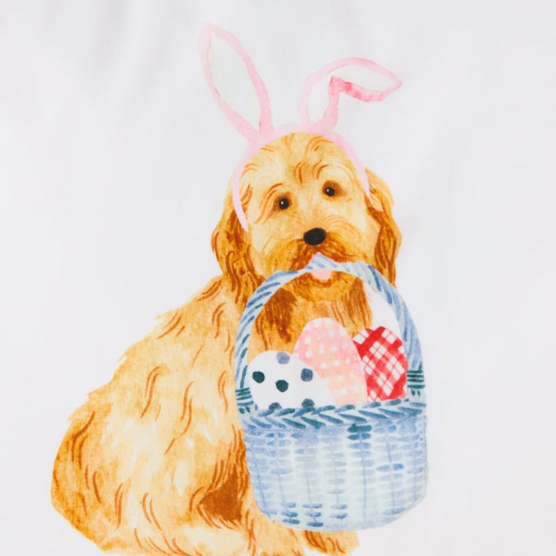 Easter Some Bunny Loves You White Text Pillowcase