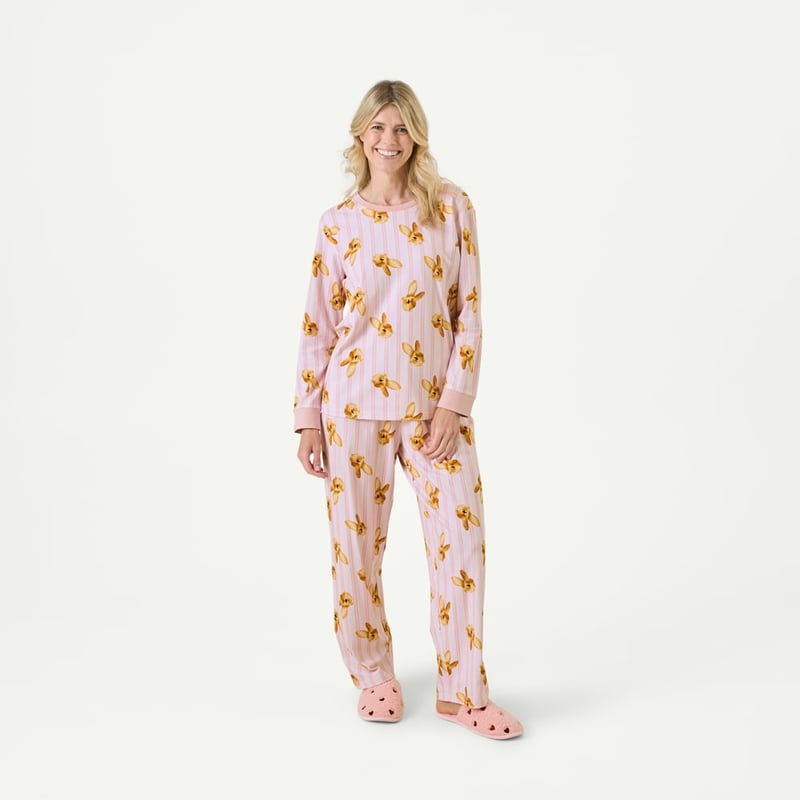 Womens Easter Pink Long Pyjama Set