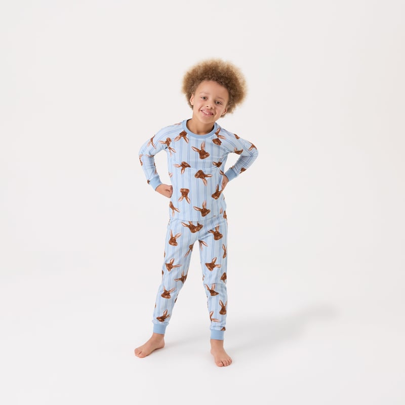 Kids Easter Blue Long Pyjama Set