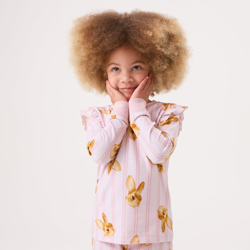 Kids Easter Pink Long Pyjama Set