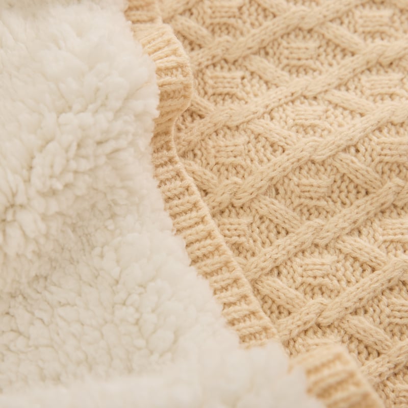 Easter Bunnies Natural Sherpa Baby Blanket