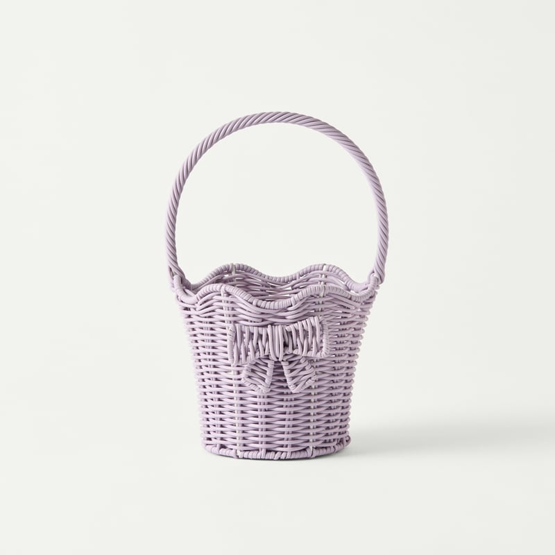 Bow Lilac Carry Basket
