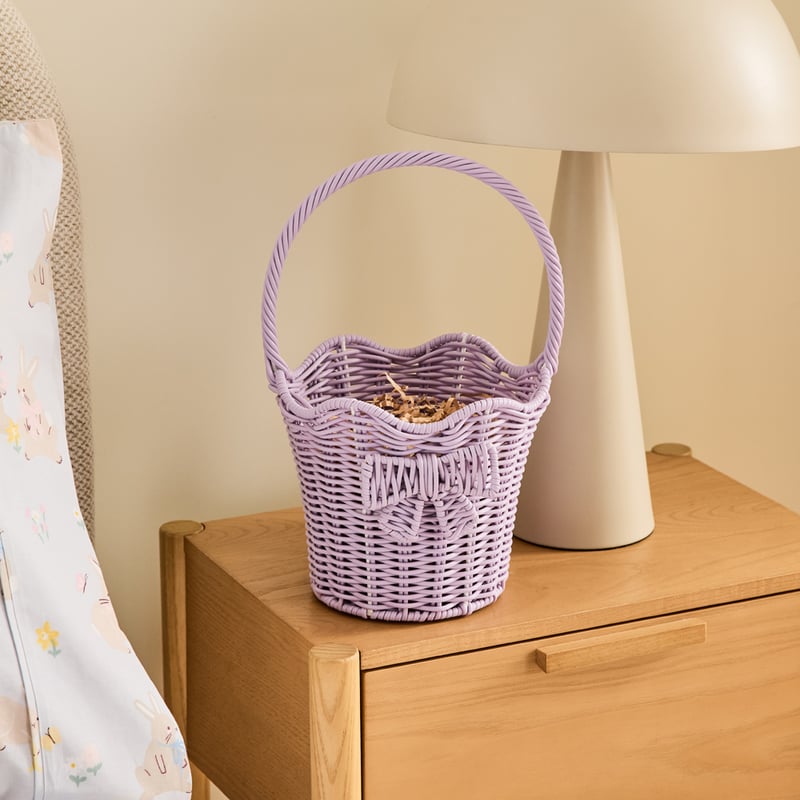 Bow Lilac Carry Basket