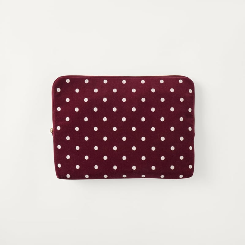 Burgundy Polka Dot Laptop Cover