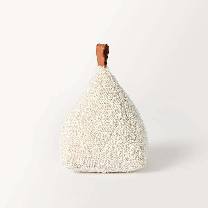 Boucle Cream Door Stop
